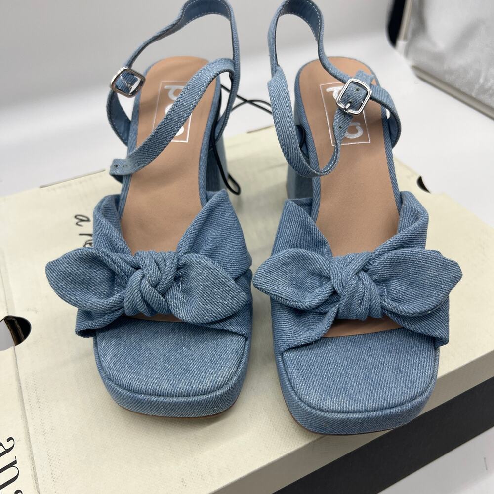 Pop Womens Giving Heeled Sandals Chambray Blue Size 6.5 - Picture 3 of 10